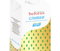 Сливки Ультрапастерилизованные Belorus export 10%; ТБА эйдж 0,5 кг ГОСТ