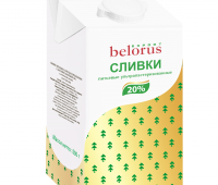 Сливки Ультрапастерилизованные Belorus export 20%; ТБА эйдж 0,5 кг ГОСТ