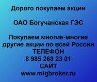 Покупаем акции ОАО Богучанская ГЭС